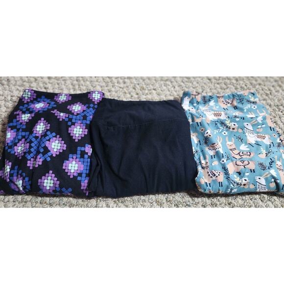 LuLaRoe Pants - Lularoe Tall & Curvy Lot of 3 Novelty Leggings